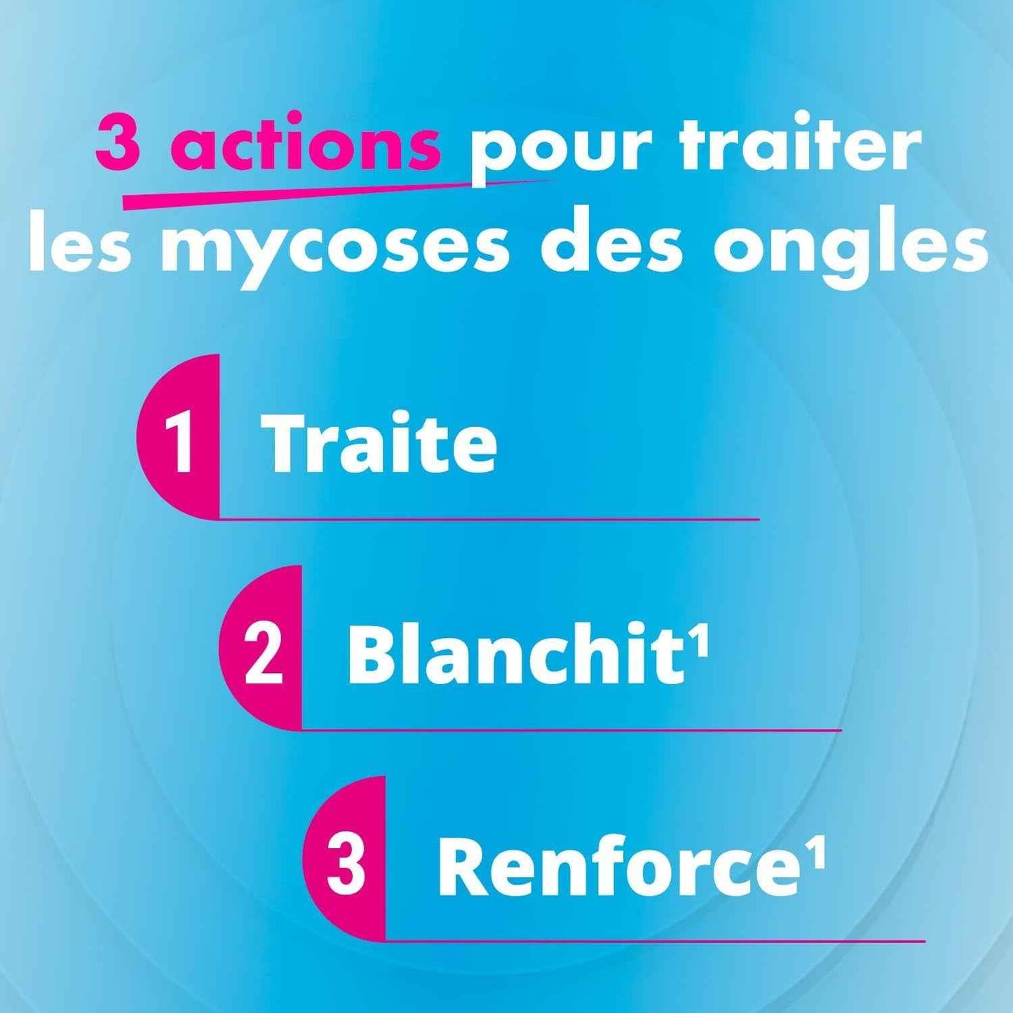 ® Mycose De L’Ongle 3 Actions – Traite La Mycose, Blanchit * Et Renforce Les Ongles * – Application 1 Fois Par Jour – Sans Limage – plus De 400 Applications – 7 Ml