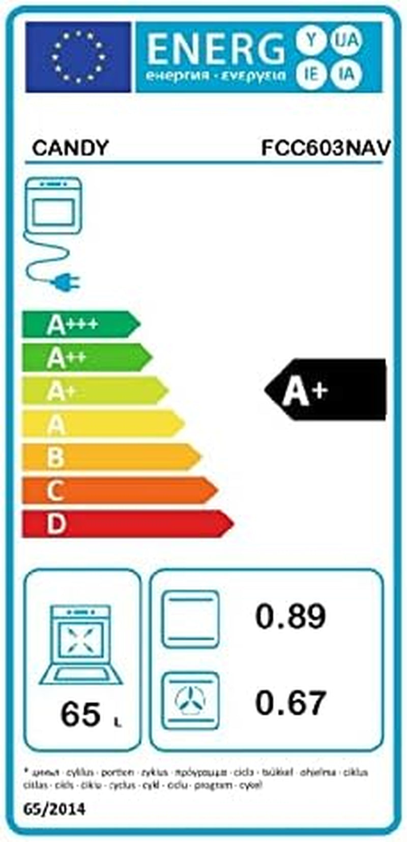 FCC603NAV Four Électrique À Encastrer, Ventilé, Capacité 65 Litres, Multifonction Et Fonction Pizza, 8 Programmes, 56,8 X 59,5 X 59,5 Cm, Style Rustique, Avoine, Classe A+