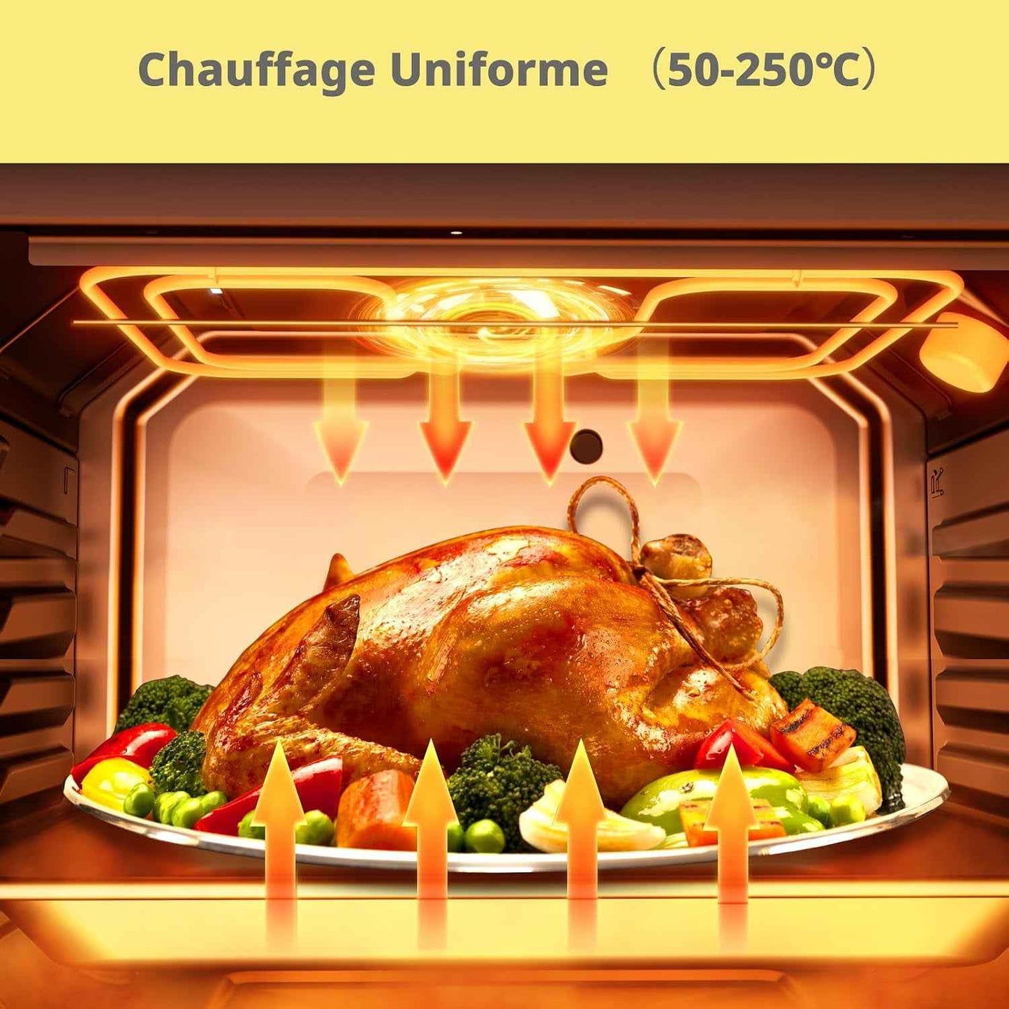 ' CBO60M80M1-BK Four Encastrable De 60 Cm, 60 Litres, Avec 8 Fonctions, Frire À Air, La Cuisson En Plusieurs Phases, La Porte Amovible, Facile À Nettoyer, Netoyage À La Vapeur, Noir