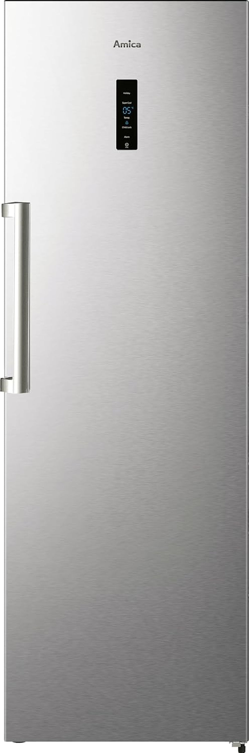 Amica VKS 358 150 E Vollraum-Kühlschrank, 60 Cm Breit, 370L, Holiday-Schaltung, Nofrost, Edelstahloptik
