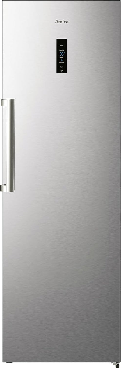 Amica VKS 358 150 E Vollraum-Kühlschrank, 60 Cm Breit, 370L, Holiday-Schaltung, Nofrost, Edelstahloptik