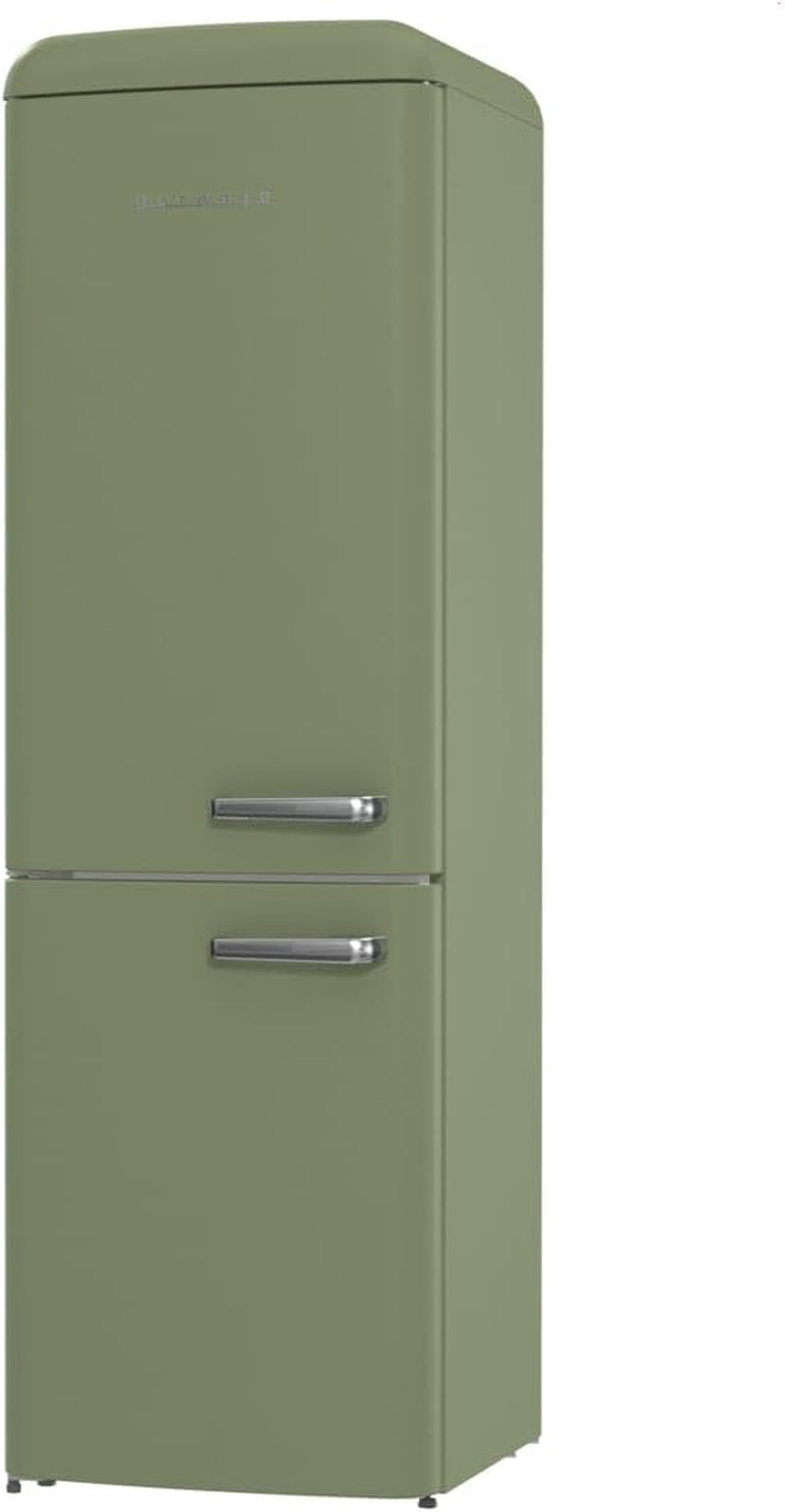 Retro Collection ONRK 619 DOL-L Retro - Réfrigérateur-Congélateur / 194Cm / Inverter Compresseur Nofrost Plus/Ionair/Crispzone/Partie Réfrigérateur 204L/Congélateur 96L/EEK D/Olive