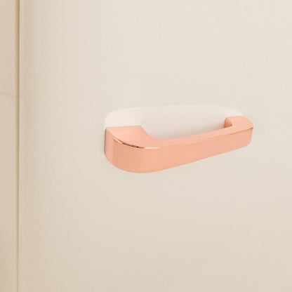 / RETRO FRIDGE 83.5 ROSE Gold/Réfrigérateur Blanc Cassé Avec Poignée or Rose/Pratique Et Fonctionnel, Matériaux Résistants