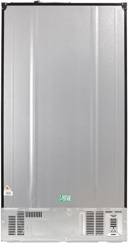 Respekta Réfrigérateur-Congélateur Côte À Côte Avec Distributeur D'Eau En Acier Noir AC178BSWS-18 / H:178 Cm, L:91 Cm/Compartiment Réfrigérateur De 326 L, Congélateur De 174 L, No Frost
