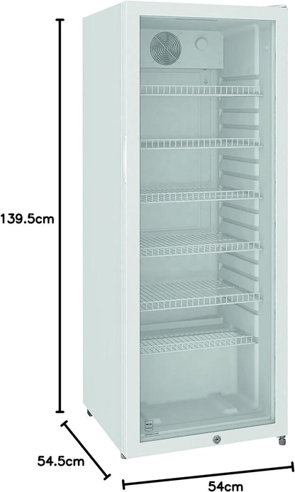 METRO Professional Réfrigérateur À Boissons GSC4240, 237 L, 54 X 54.5 X 139.5 Cm, Métal/Plastique/Verre, Refroidissement Statique, 110 W, Blanc