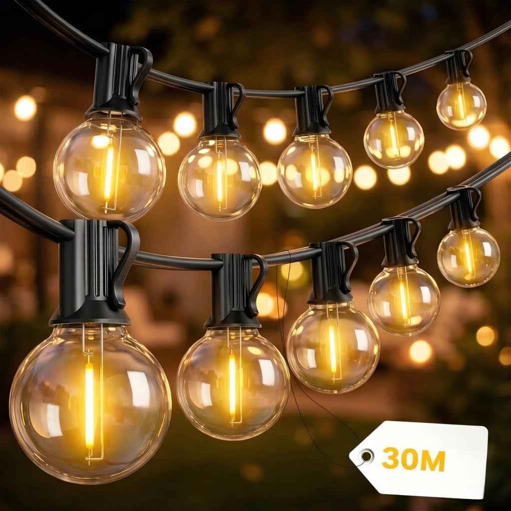 30M Guirlande Guinguette G40 Ip44,Ampoules Incassables