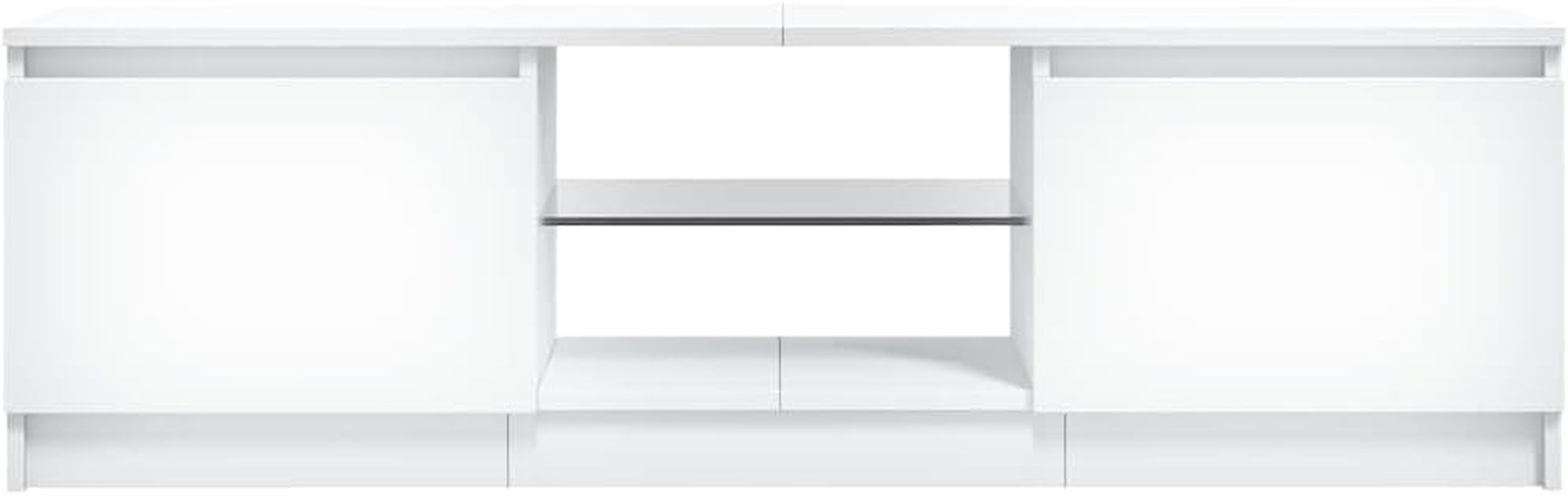 Meuble TV Avec Lumières LED Blanc 120X30X36 Cm