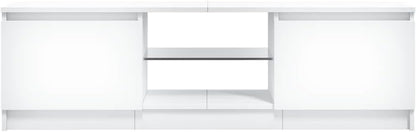 Meuble TV Avec Lumières LED Blanc 120X30X36 Cm