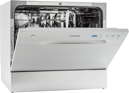 Mini Lave Vaisselle De 6 Couvert, Silencieux, 6 Programmes De Lavage, Petit Lave-Vaisselle De Table Compact, Portable, Facile À Installer Pour Maison, Bureau