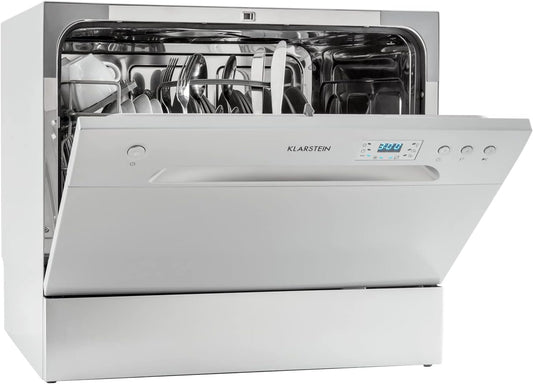 Mini Lave Vaisselle De 6 Couvert, Silencieux, 6 Programmes De Lavage, Petit Lave-Vaisselle De Table Compact, Portable, Facile À Installer Pour Maison, Bureau
