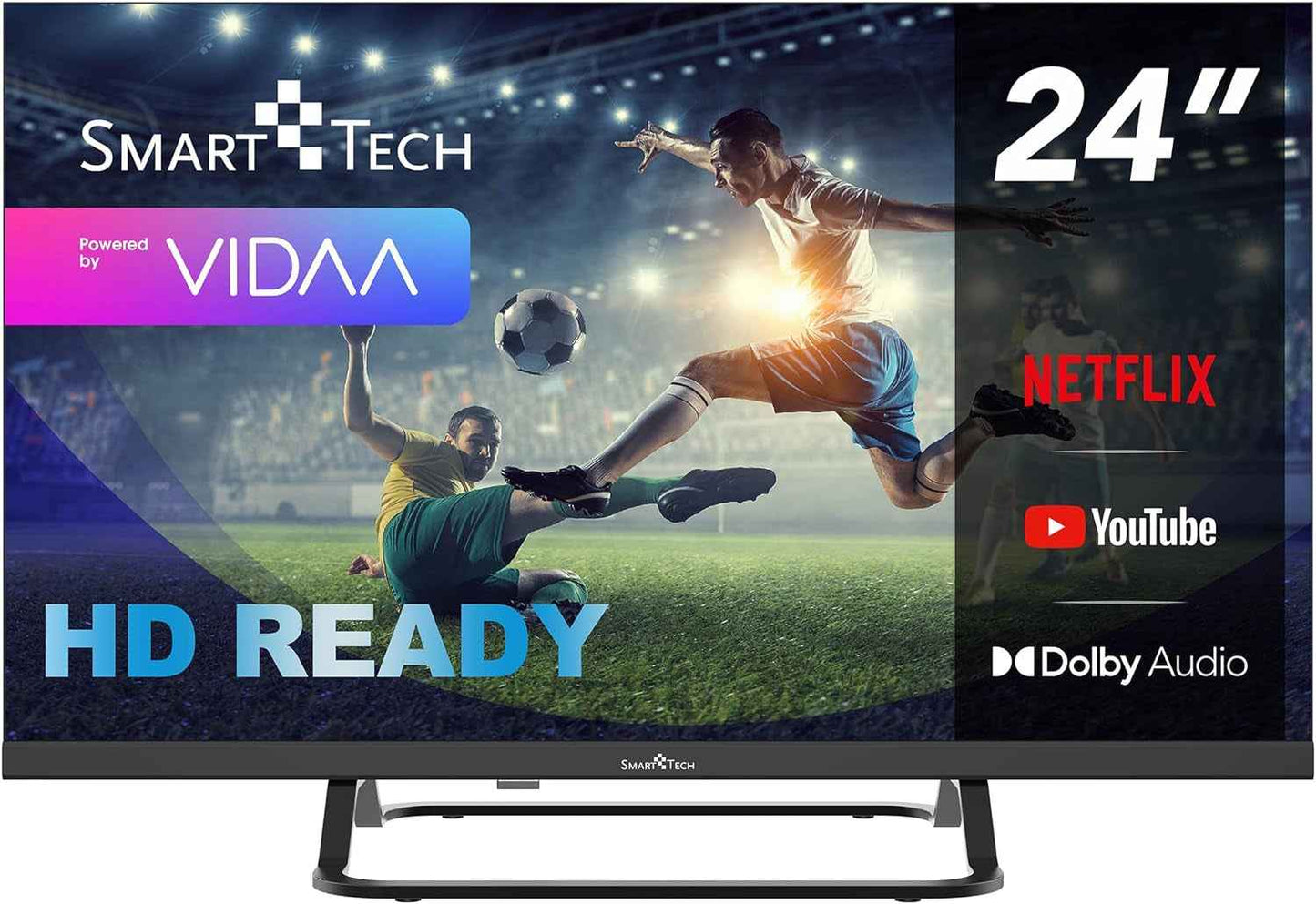 TV LED HD 24' (60 Cm) 24HV02V Smart TV VIDAA - Molotov, Netflix, Prime Video, Disney+, Youtube, Plex - 3Xhdmi - 2Xusb - Mode Hotel (24")