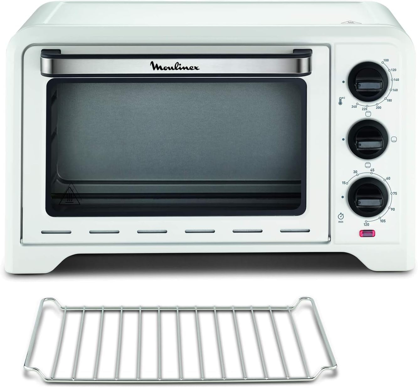 Four Optimo 19 L, Cuisson Pain, Pizza, Tartes, Gâteaux, Pâtisseries, 6 Modes De Cuisson, Chaleur Traditionnelle, Blanc OX441110