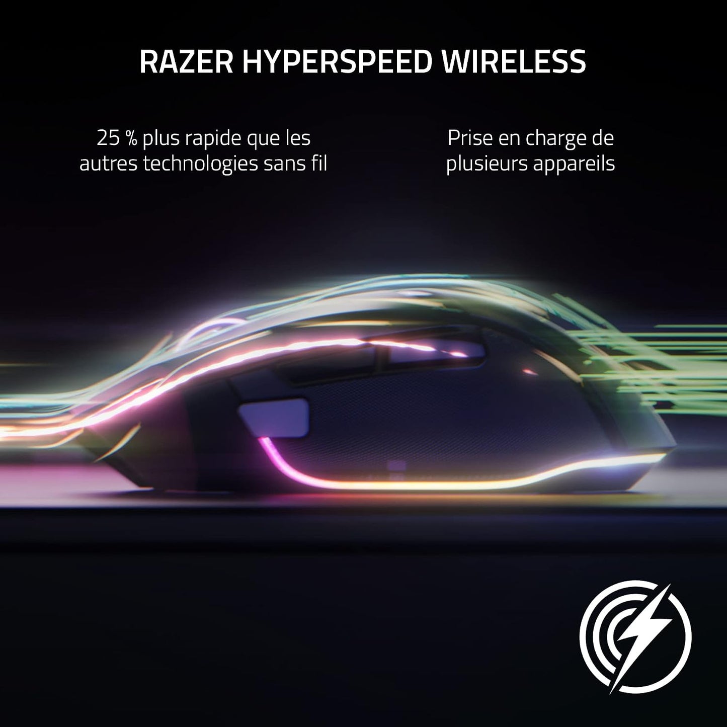 Razer Basilisk V3 Pro - Souris Gaming Sans Fil (Molette Hyperscroll Tilt, Capteur Optique Focus Pro 30K, Eclairage Chroma 13 Zones, 10+1 Boutons Programmables) Noir