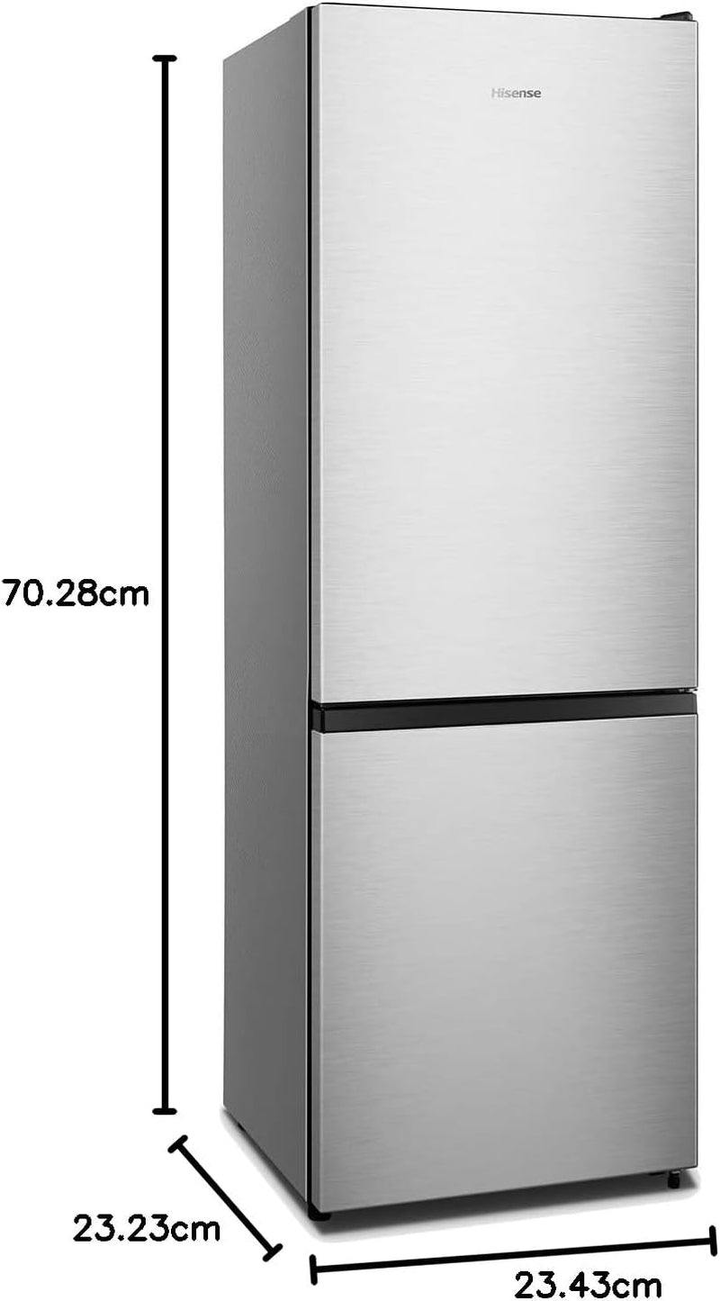 Hisense RB372N4AC2 Réfrigérateur-Congélateur Autoportante 292 L E Acier Inoxydable