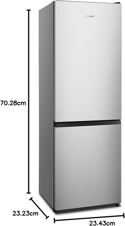 Hisense RB372N4AC2 Réfrigérateur-Congélateur Autoportante 292 L E Acier Inoxydable