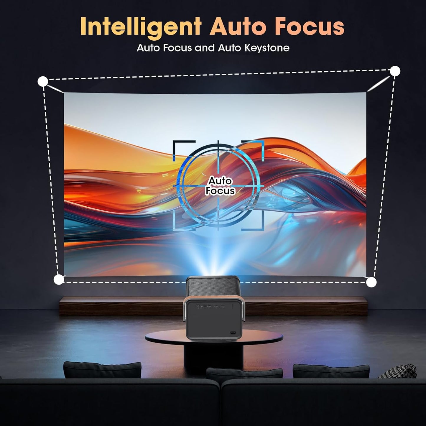 Projecteur, Mini Projecteur Portable 1080P HD 4K, Projecteur Home Cinéma Avec 5G Wifi 6 Et Bluetooth, Projecteur Vidéo Extérieur Pour Phone/Android/Tv Stick/Hdmi/Usb/Ordinateur Portable/Ps5