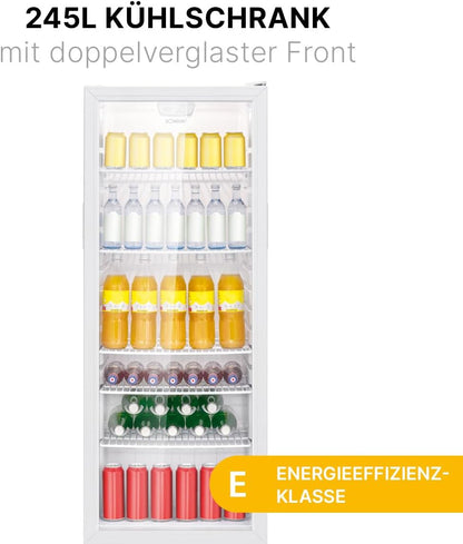 Bomann, Réfrigérateur Pour Boissons 244L, Eclairage Intérieur LED, KSG7289, Blanc