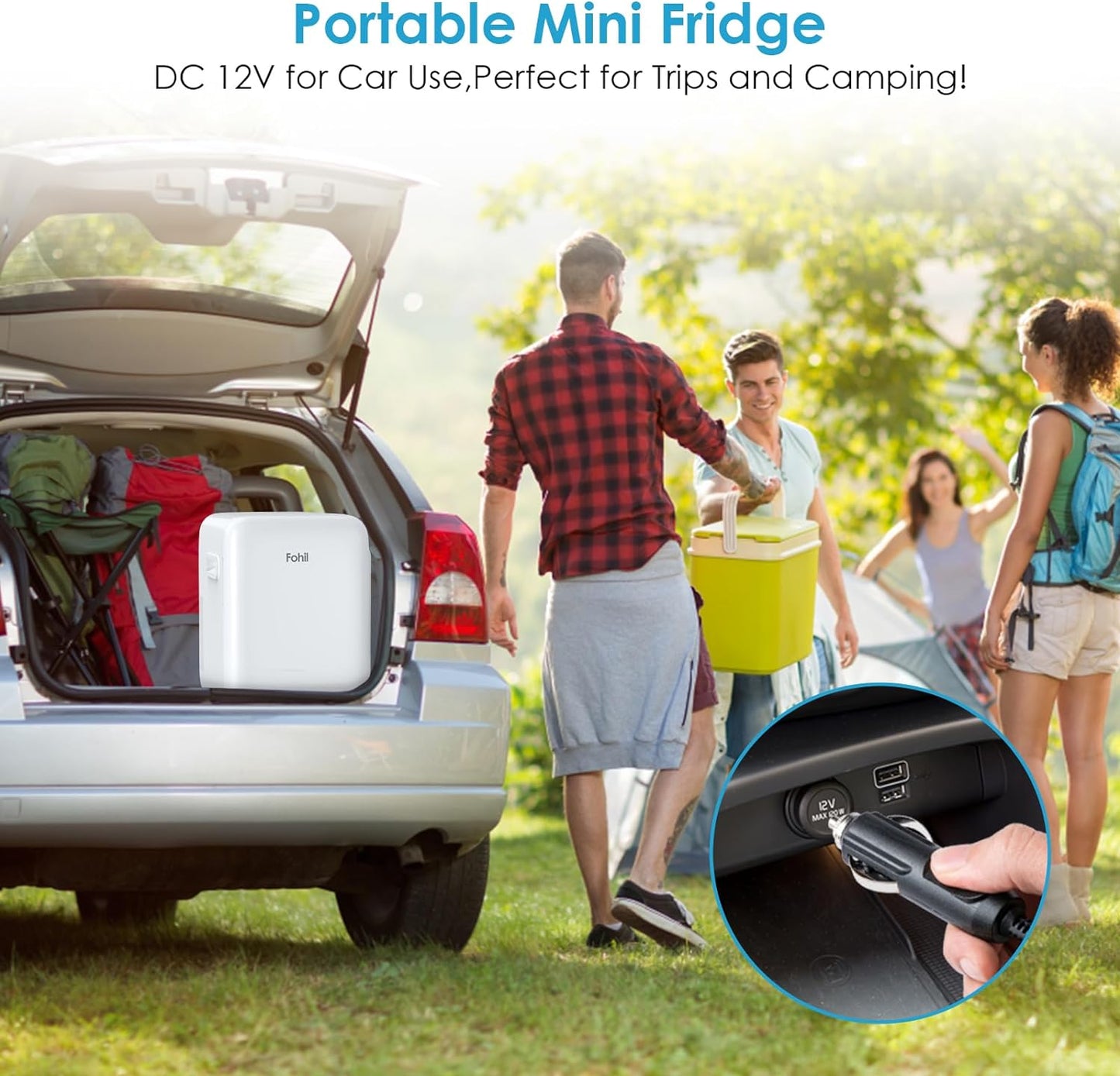 Mini Frigo De Chambre, Mini Réfrigérateur, 10L Petit Frigo, Refrigerateur Aliments, Boissons, Silencieux, Pour Cosmetique, Camping, AC/DC Frigo Voiture Portable Fonction Chaud/Froid