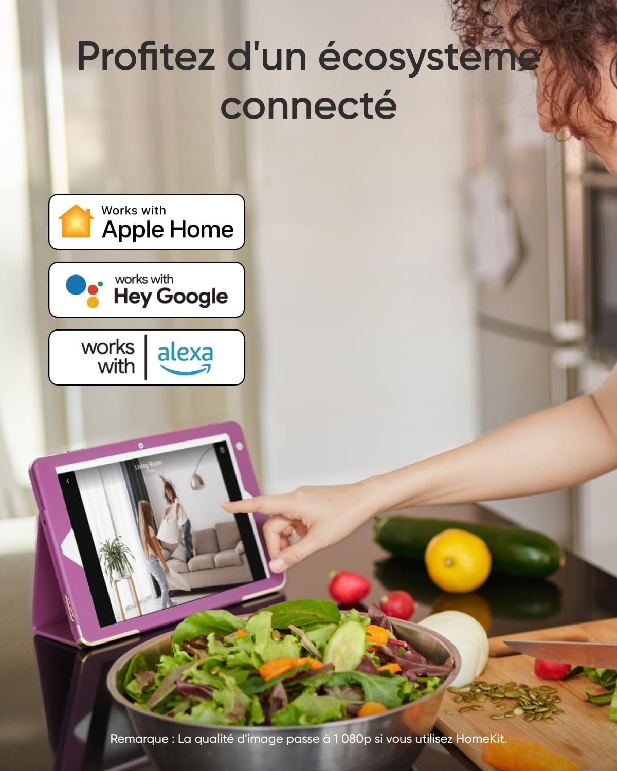 Eufy E30 4K Caméra Intérieure, Caméra De Surveillance Intérieure | Caméra Pour Bébés Et Animaux, 4K UHD, Rotation 360° Et Inclinaison, Vision Nocturne, Détection IA, Sans Frais Mensuels