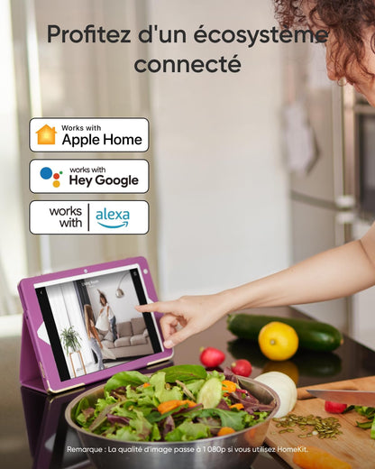 Eufy E30 4K Caméra Intérieure, Caméra De Surveillance Intérieure | Caméra Pour Bébés Et Animaux, 4K UHD, Rotation 360° Et Inclinaison, Vision Nocturne, Détection IA, Sans Frais Mensuels