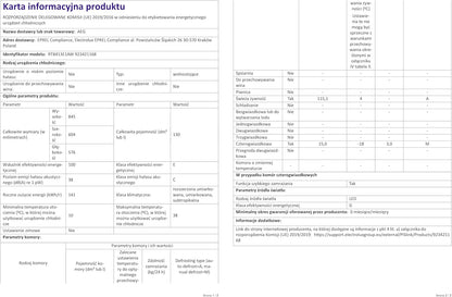 RTB413E1AW Réfrigérateur De Table Autonome / 850 Mm/Congélateur 3 Étoiles / 130 L/E