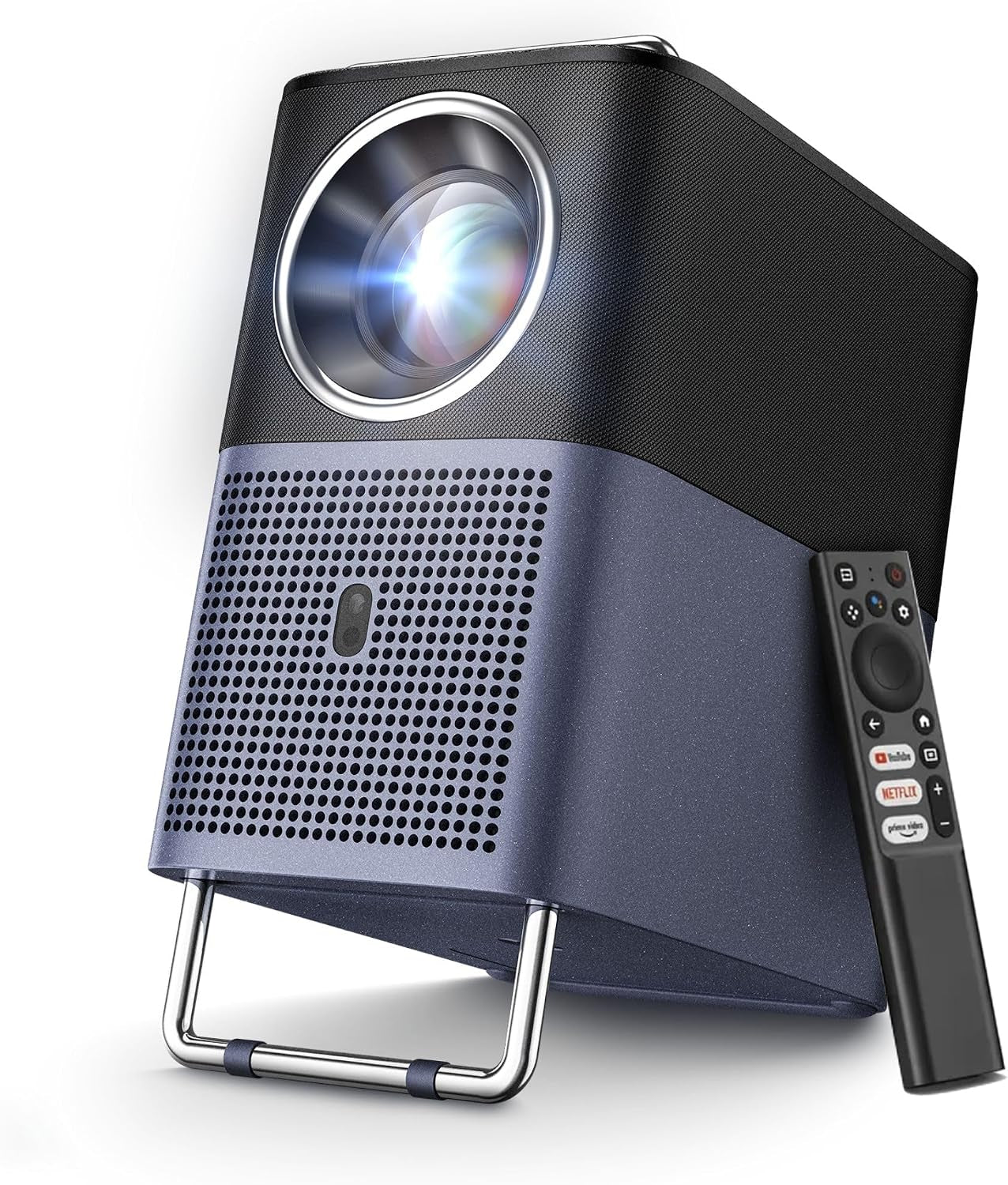 A1S Vidéoprojecteur 4K Supporté, Projecteur Home Cinéma Natif 1080P, 600 ISO Lumens, Smart Google TV Intégrée, Auto Focus & Keystone, Wifi 5G, Bluetooth 5.1