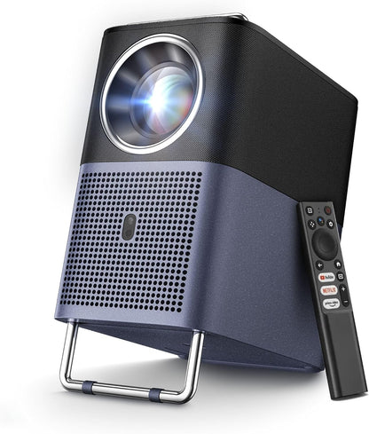 A1S Vidéoprojecteur 4K Supporté, Projecteur Home Cinéma Natif 1080P, 600 ISO Lumens, Smart Google TV Intégrée, Auto Focus & Keystone, Wifi 5G, Bluetooth 5.1
