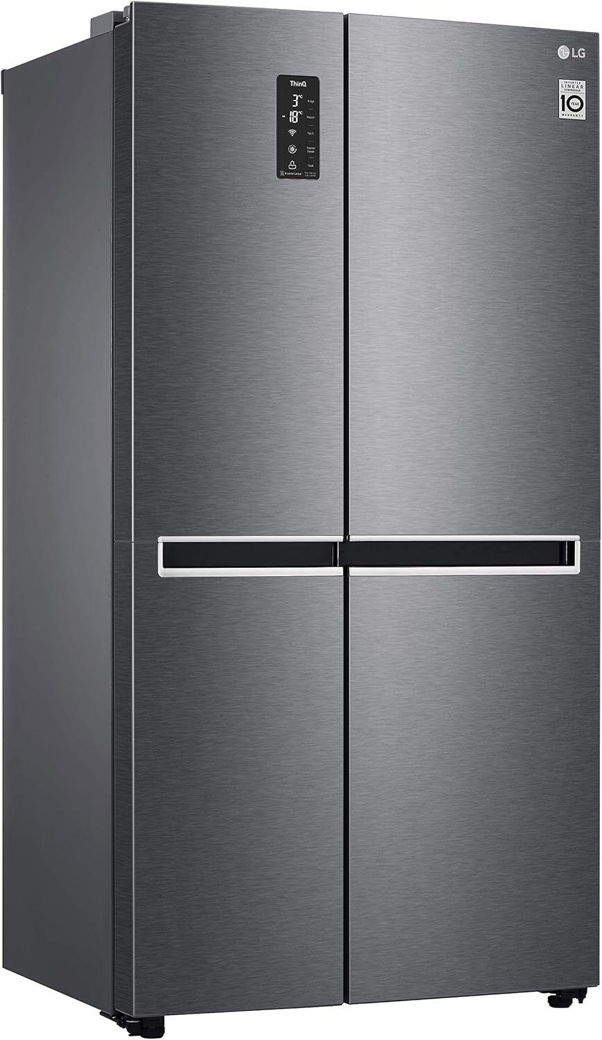 GSB470BASZ Réfrigérateur Américain Side by Side Total No Frost Avec Congélateur, 642 L, Smart Diagnostic - Réfrigérateur Intelligent Avec Wi-Fi Et Écran LED Extérieur