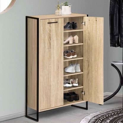 - Armoire À Chaussures 18 Paires Luis 2 Portes Design Industriel