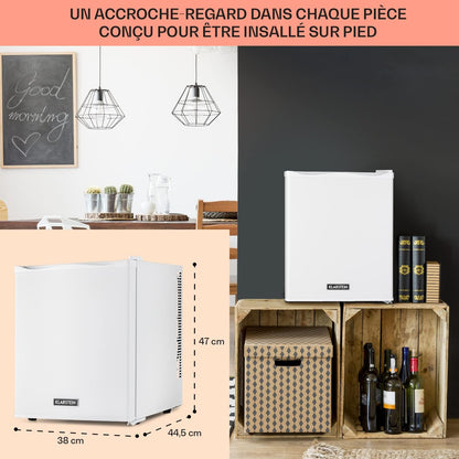 Mini Frigo De Chambre De 30L Pour Snacks Et Boissons, Petit Frigo Top Silencieux, Mini Bar, Petit Réfrigérateur Camping, Mini Frigo Cosmetique, Refrigerateur Avec Étagères Réglables, 5-15°C