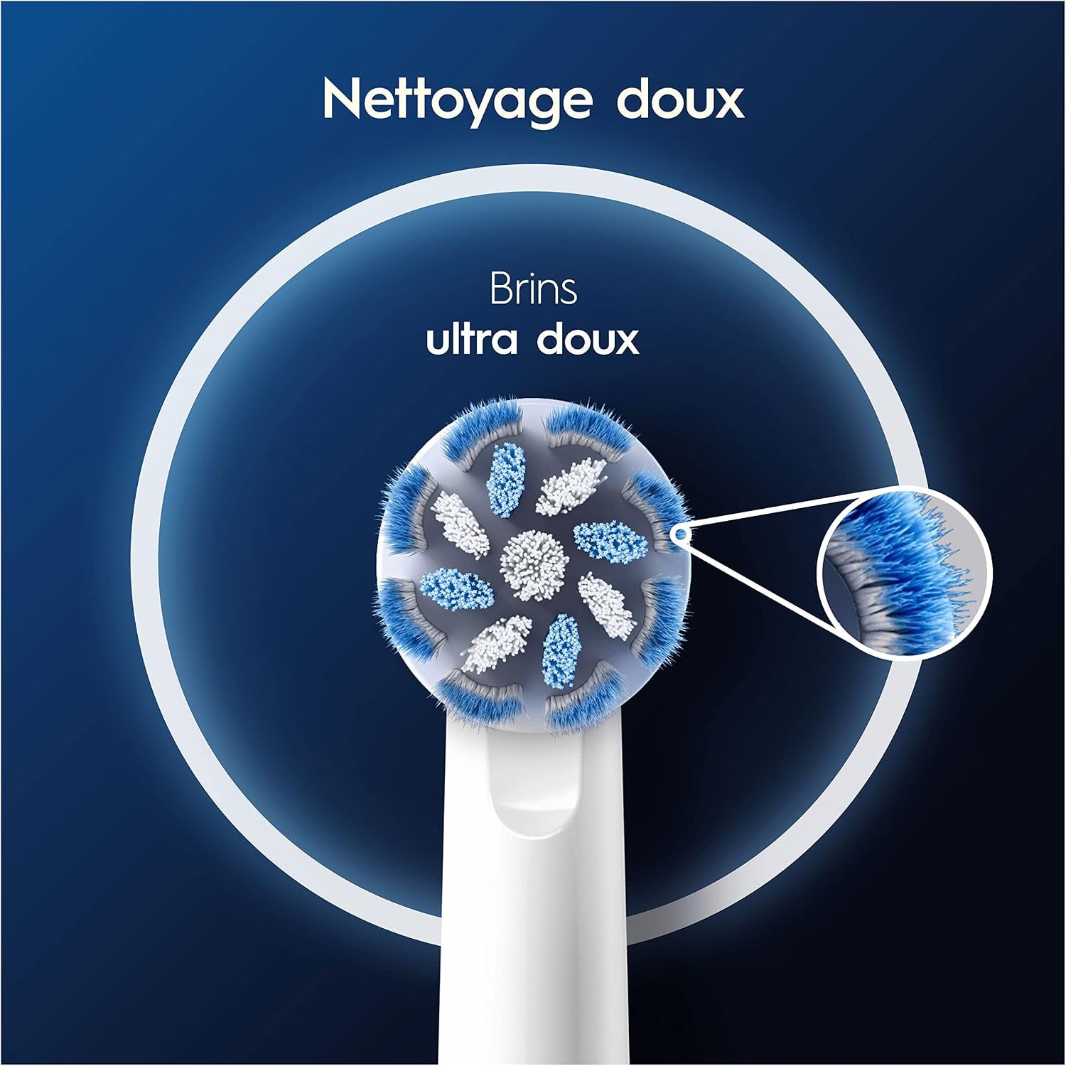 Brossettes De Rechange Sensitive Clean, Lot De 8, Blanches | Recharges Brosse À Dents Électrique Pro Avec Des Brins Ultra Doux Pour Les Gencives Saines, Emballage En Carton