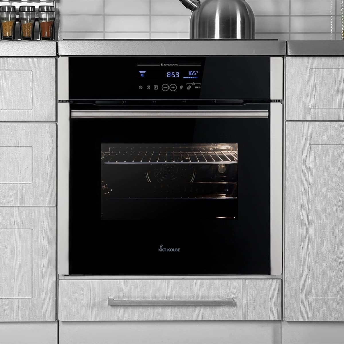 KKT Kolbe/Premium-Four Encastré 60Cm / 70L / 3,2Kw / Nettoyage À La Vapeur/Rôtisserie/Fonction Pizza/Air Chaud / EB8016ED