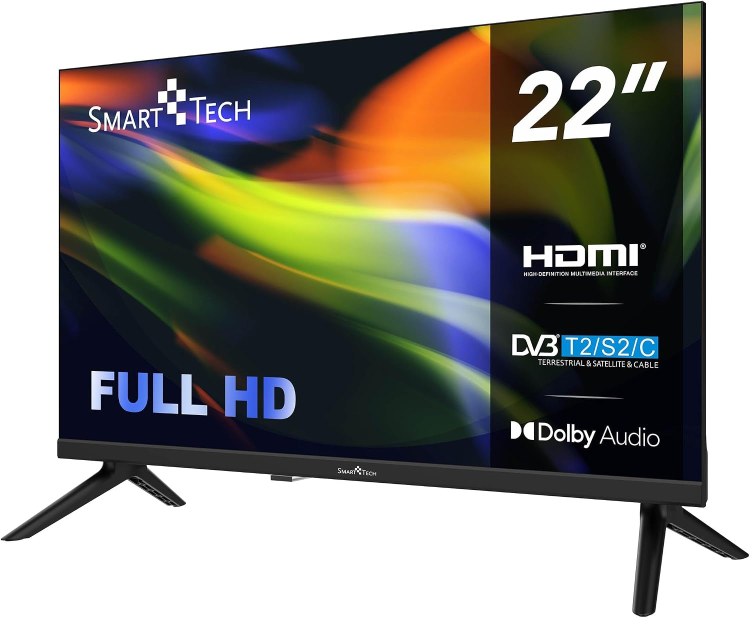 TV LED Full HD 22" (55 Cm) 22FN01V, HDMI, USB, Résolution: 1920 * 1080, Modèle 2024