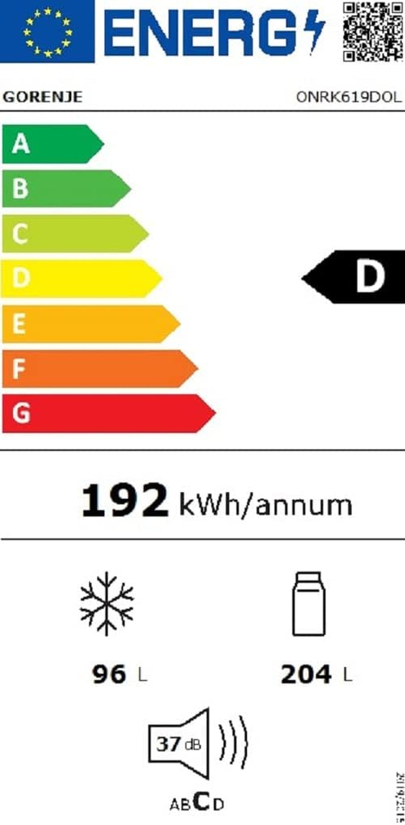 Retro Collection ONRK 619 DOL Retro - Réfrigérateur-Congélateur / 194Cm / Inverter Compresseur Nofrost Plus/Ionair/Crispzone/Réfrigérateur 204L/Congélateur 96L/EEK D/Olive