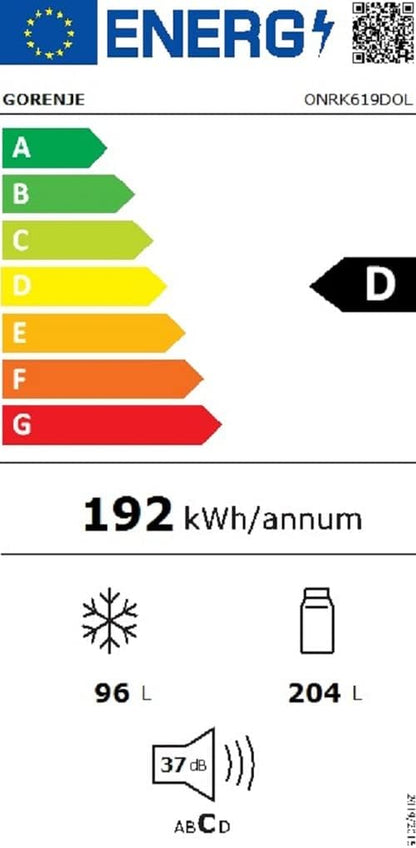 Retro Collection ONRK 619 DOL Retro - Réfrigérateur-Congélateur / 194Cm / Inverter Compresseur Nofrost Plus/Ionair/Crispzone/Réfrigérateur 204L/Congélateur 96L/EEK D/Olive
