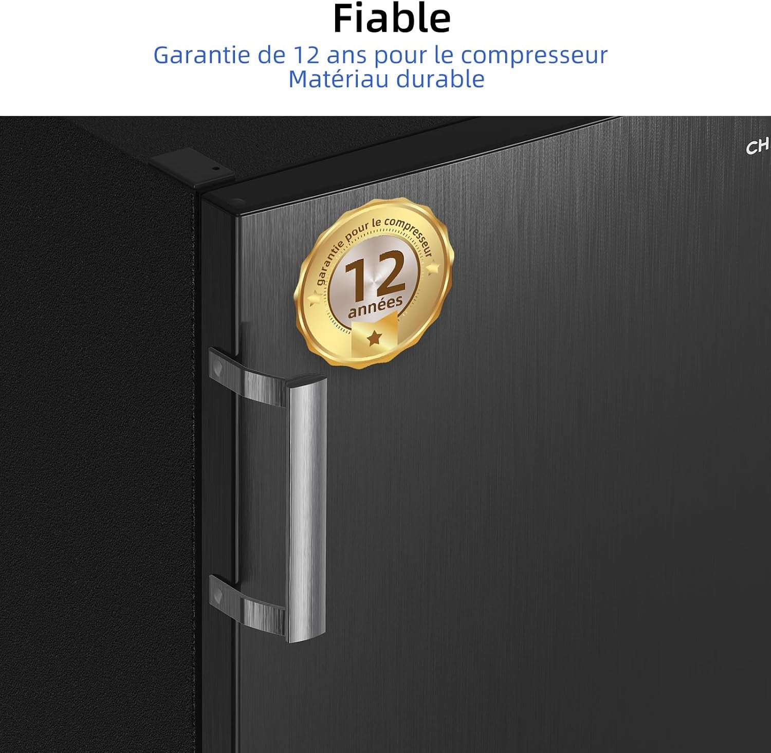 Congélateur Armoire 166L Avec No Frost & 4 Étoiles Noir（Fsd166Ne4E） | 3 Tiroirs, 2 Abattants, Multi Airflow, 144Cm H, Éclairage LED, Porte Réversible, Gain De Place