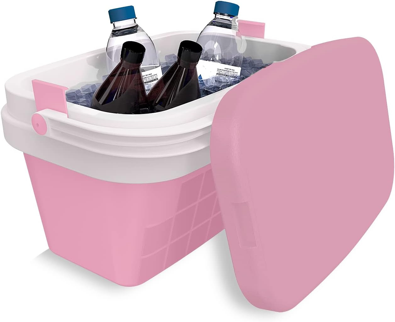 - Réfrigérateur Portable Avec Poignée Rigide - Porte-Nourriture Pour Camping, Plage, Camping - Réfrigérateur Rose - Capacité 16L