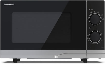 YC-PS201AE-S Micro-Ondes 700W 20L 6 Niveaux De Puissance Fonction Décongélation Nettoyage Facile Argent/Noir