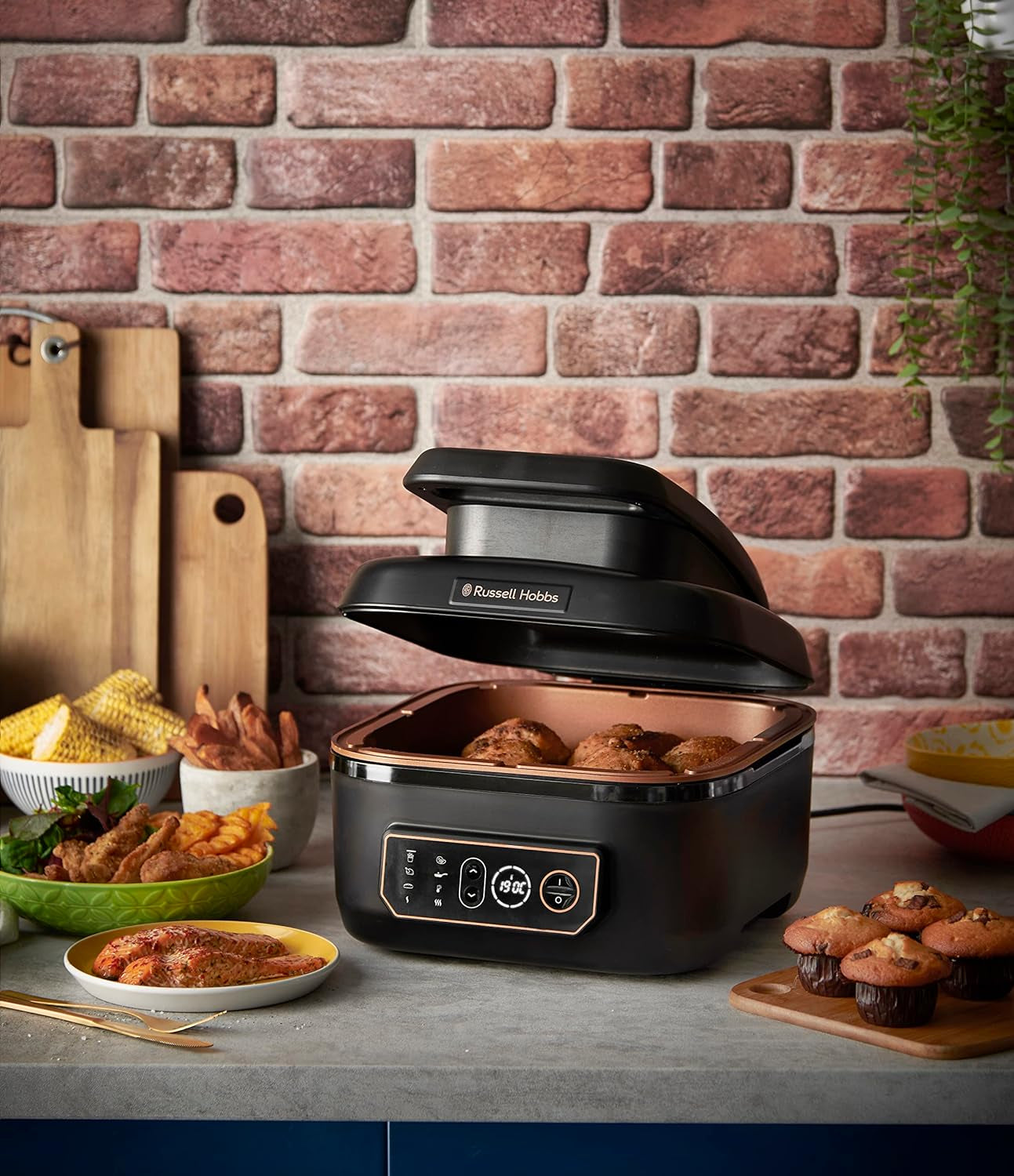 Air Fryer XL 5,5L [Multicuiseur: Frit, Cuit, Rôti, Grille] Friteuse Sans Huile & Gril (7 Programmes, Convient Au Lave-Vaiselle, Contrôle Température, 260°) Satisfry 26520-56