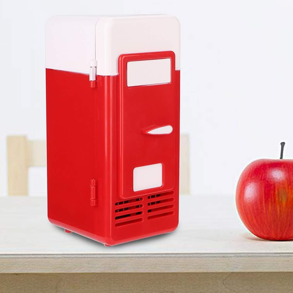 Mini Réfrigérateur, Mini Bureau USB Mini Chauffage Portable Refroidissement Double Usage Réfrigérateur Portable Refroidisseur De Boissons Pour Les Soins De La Peau Nourriture