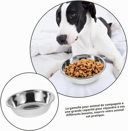 Lot De 5 Gamelles Pour Chat En Acier Inoxydable Bol De Nourriture Réutilisable Rond 5.51 in Récipient Alimentaire Pour Chaton Chiot Et Petit Animal Facile À Nettoyer