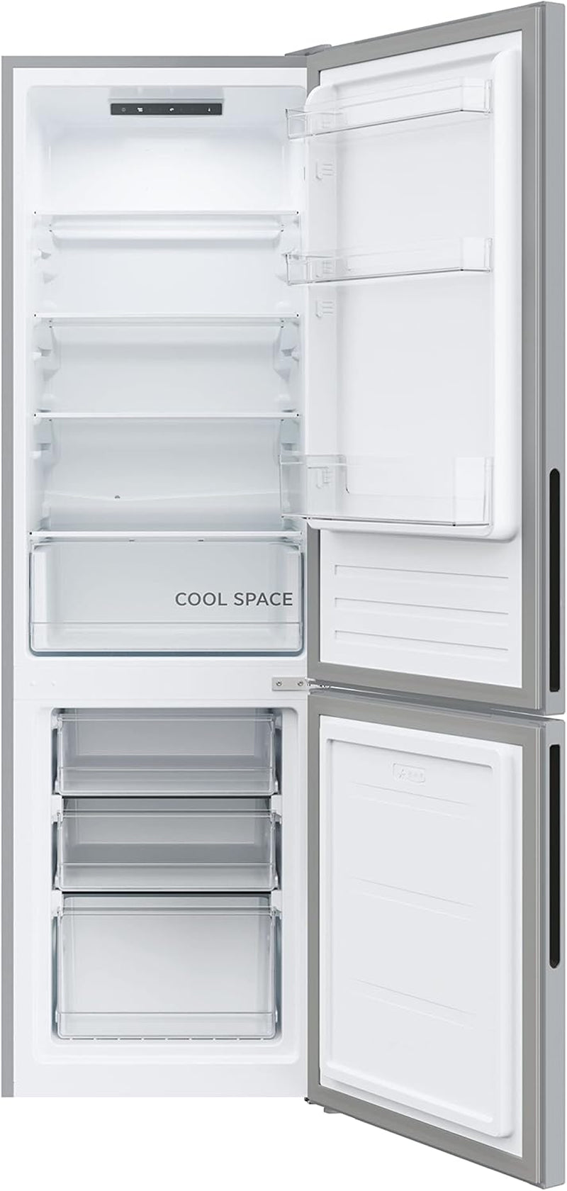 H-FRIDGE 300 HOCT3L517ES2 Frigo-Congélateur 2D Autonome, Technologie Low Frost, Fonction De Superrefroidissement, Affichage Électronique, Classe Énergétique E, Argent