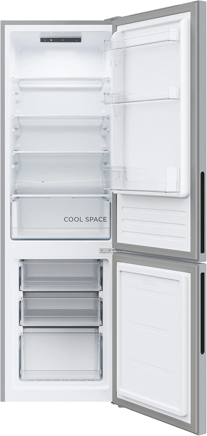 H-FRIDGE 300 HOCT3L517ES2 Frigo-Congélateur 2D Autonome, Technologie Low Frost, Fonction De Superrefroidissement, Affichage Électronique, Classe Énergétique E, Argent