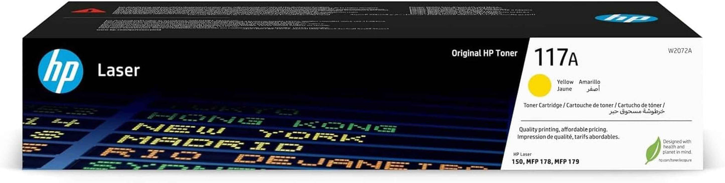 117A W2072A, Cartouche Toner Originale De 700 Pages, Compatible Avec Les Imprimantes Laser 150, MFP178, MFP179, Jaune