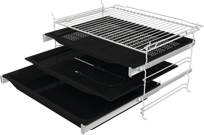 Optibake Advanced BSA 6747 A04BGWI Four Encastré/Wifi Connected / 77L / Air Chaud/Cataclean/Autobake/Touche/Extracteurs Télescopiques/Steamassist/Pizzamode 300°C/Noir