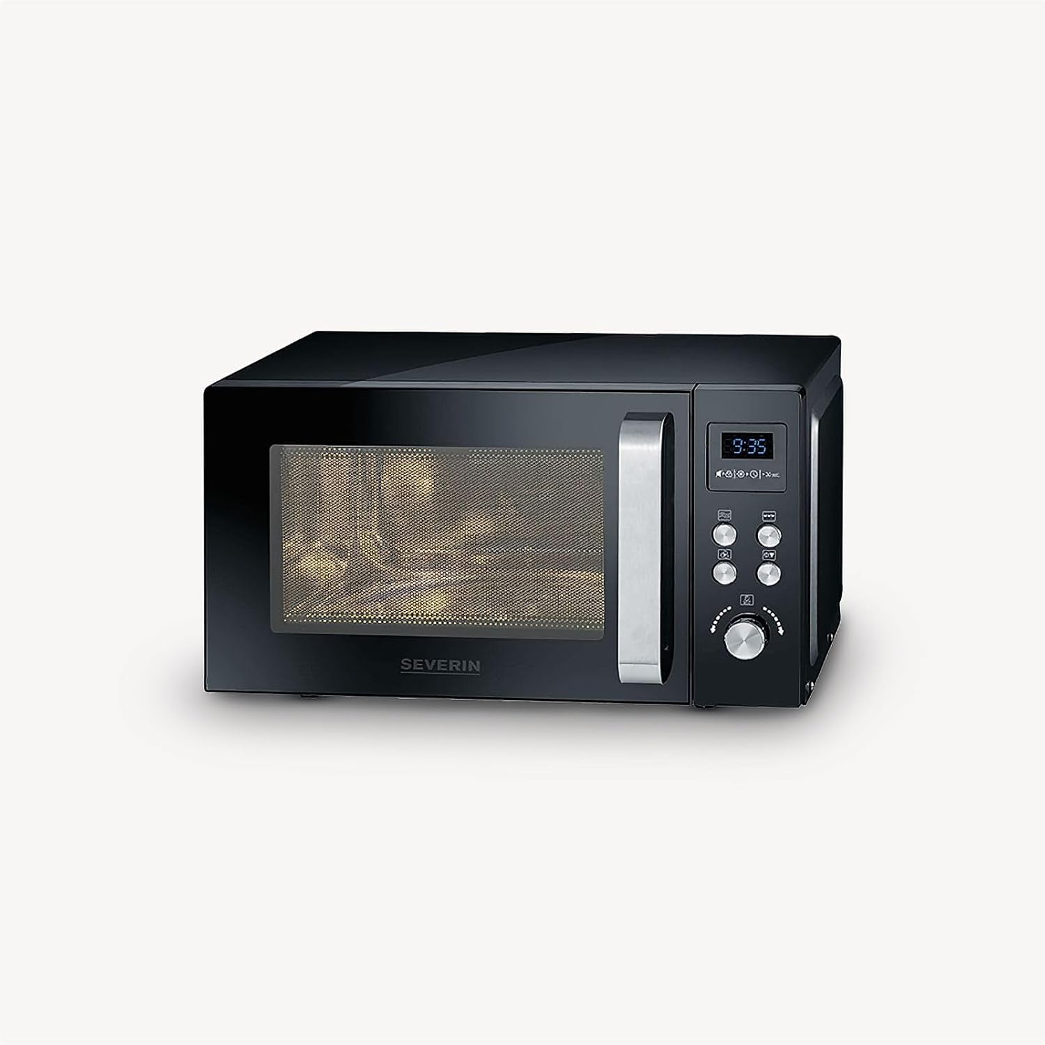 Micro-Ondes 3-En-1, 900 W, Avec Gril Et Fonction Air Chaud, Avec Plateau Rotatif (Ø 27 Cm) Et Gril, MW 7752, Noir