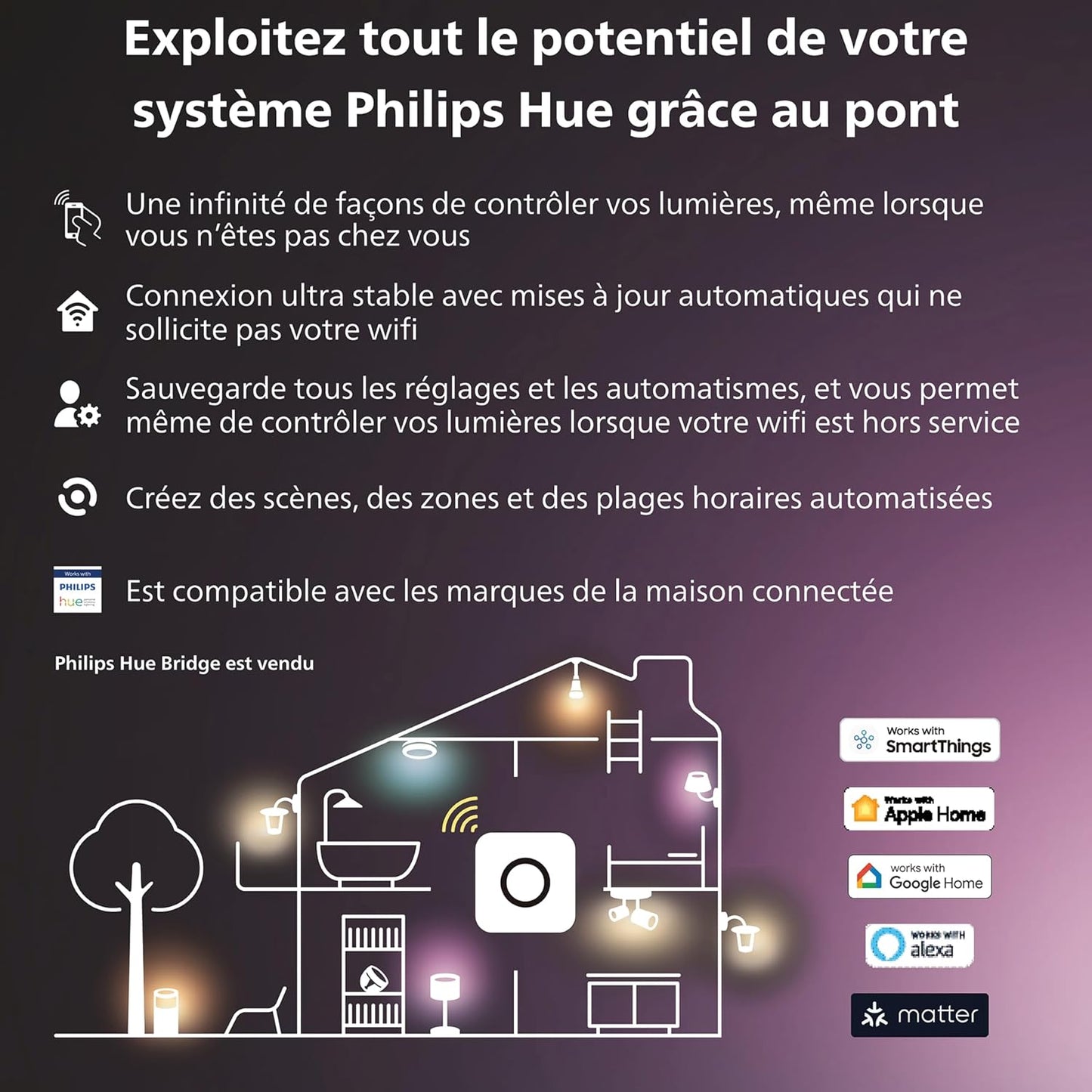 Philips Hue, Lot De 3 Prises Connectées, Fonctionne Avec Alexa, Google Et Apple Homekit