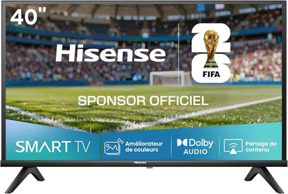 Hisense Téléviseur Connecté 40 Pouces 40A4Q - Full HD 60Hz, Mode Sport IA, Dolby Audio, VIDAA OS Avec Youtube, Netflix, Canal + (Modèle 2025)