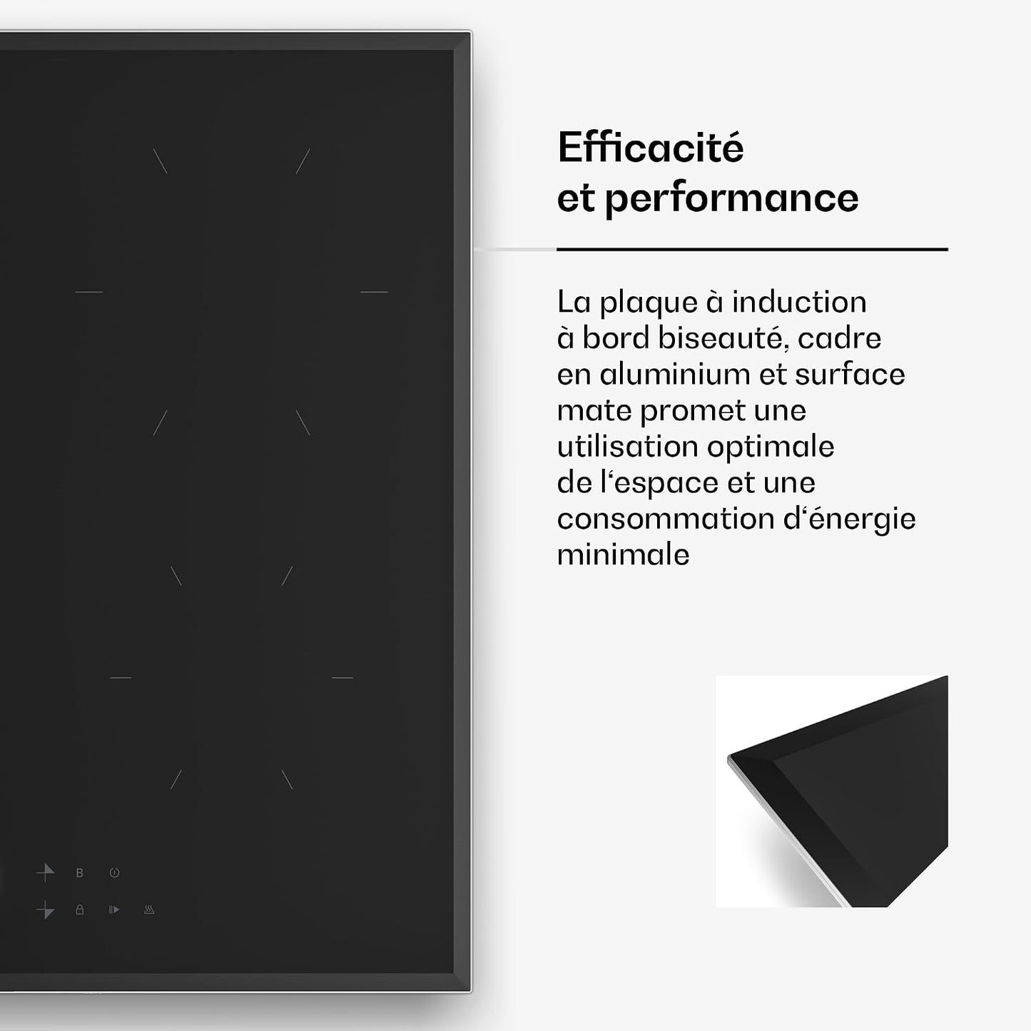 Klarstein Magnichef Plaque Induction Encastrable - 4 Zones, 8200W Boost, Commande Magnétique, Minuterie, Sécurité Enfant, Détection Casserole, Plaque Cuisson Induction