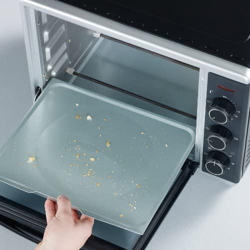Mini-Four À Chaleur Tournante 30 L Avec Tournebroche, Four Posable 1 600 W Design Simple Et Élégant Électrique Avec Minuteur 120 Min, Noir/Inox, to 2056